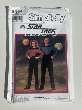 Simplicity 9394 Star Trek TNG Uniform Sewing Pattern – Uncut | Theiss Design